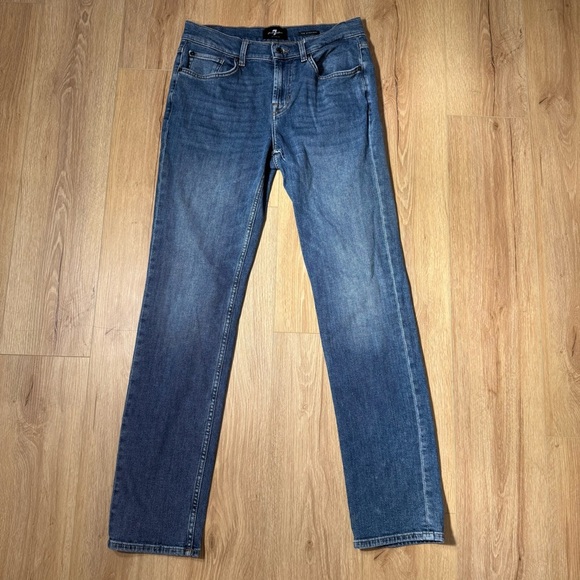 7 For All Mankind Classic Blue Jeans The Straight Leg Jeans Men’s Size 30 - Picture 1 of 8